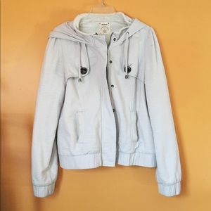 Anthropologie white fuzzy hoodie